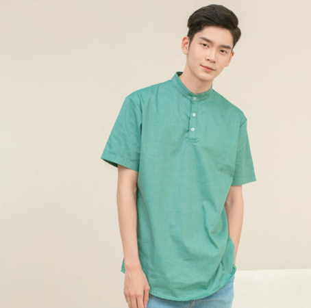 north harbour cotton polyester mandarin collar shirt nhb3400 north harbour cotton polyester mandarin collar shirt nhb3400