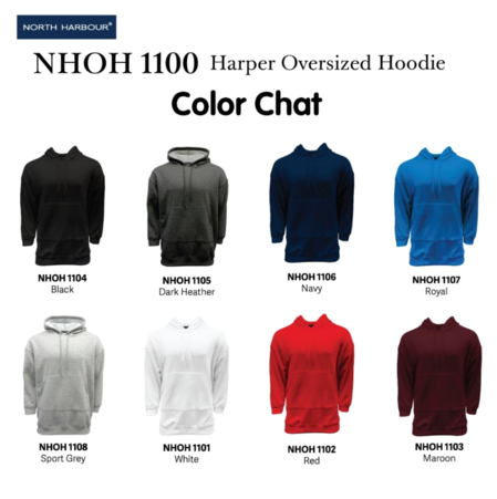 north harbour harper oversized hoodies 230gsm unisex adult hoodie nhoh1100 north harbour harper oversized hoodies 230gsm unisex adult hoodie nhoh1100