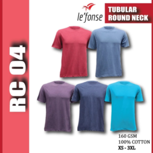 lefonse heather 100% cotton round neck melange t shirt unisex rc04