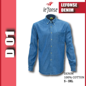 lefonse male serge denim long sleeve denim d01