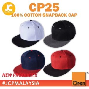 oren sport unisex super thick 100% cotton snapback 6 panel cap