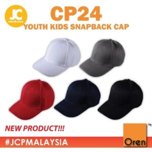 oren sport cp24 kids youth super thick 100% cotton baseball 6 panel cap stylish white navy black red dark grey royal cp24
