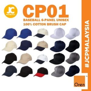 oren sport cp01 premium baseball 6 panel cotton brush cap unisex thick baseball brush cap