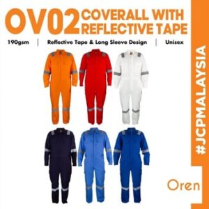 oren sport ov02 unisex factory safety overall with reflective tape