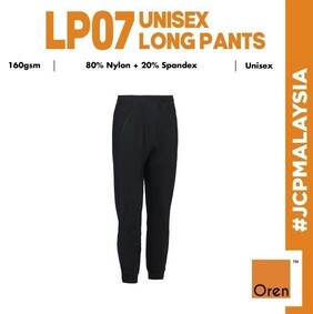 oren sport lp07 best quality unisex waterproof seluar kerja worker long pant seluar panjang sekolah 2 pocket black