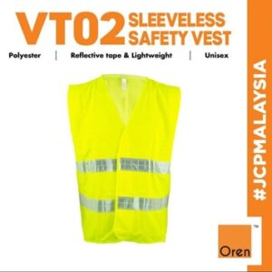oren sport vt02 sleeveless safety vest unisex polyester reflective tape free size work safety vest