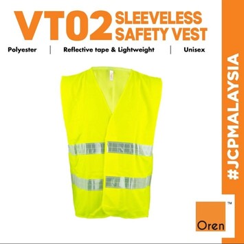 oren sport vt02 sleeveless safety vest unisex polyester reflective tape free size work safety vest oren sport vt02 sleeveless safety vest unisex polyester reflective tape free size work safety vest