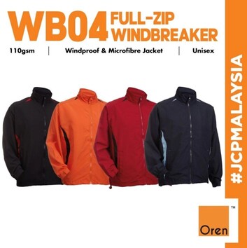 oren sport wb04 full zip windbreaker polyester jacket unisex adult 110gsm windproof high density work jacket oren sport wb04 full zip windbreaker polyester jacket unisex adult 110gsm windproof high density work jacket