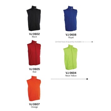 oren sport vj06 full zip sleeveless vest jacket unisex 125gsm polyester lightweight team jacket event jacket jaket oren sport vj06 full zip sleeveless vest jacket unisex 125gsm polyester lightweight team jacket event jacket jaket