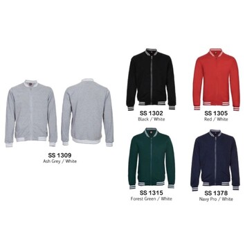 oren sport ss13 premium full zip varsity jacket unisex adult 240gsm polyester varsity zipped sweatshirt jacket oren sport ss13 premium full zip varsity jacket unisex adult 240gsm polyester varsity zipped sweatshirt jacket