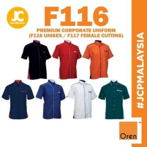 oren sport unisex f116 corporate uniform best selling polyester premium quality collar short sleeve uniform