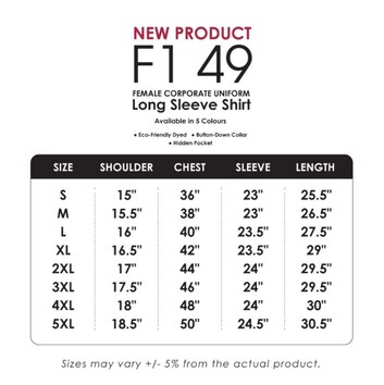 oren sport f149 female cutting f1 corporate uniform polyester premium quality collar long sleeve uniform oren sport f149 female cutting f1 corporate uniform polyester premium quality collar long sleeve uniform