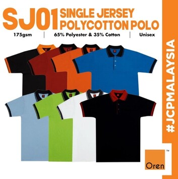 sj01 oren sport premium single jersey polo unisex collar cotton polyester polo baju kolar polo sj01 oren sport premium single jersey polo unisex collar cotton polyester polo baju kolar polo