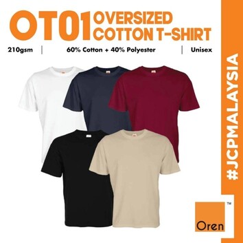 ot01 oren sport supreme cotton polyester oversized t shirt unisex adult 230gsm soft plain crew neck t shirt ot01 oren sport supreme cotton polyester oversized t shirt unisex adult 230gsm soft plain crew neck t shirt