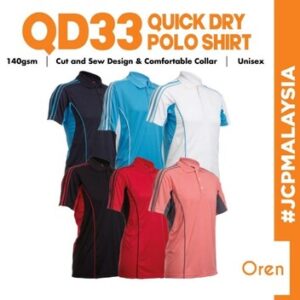 qd33 oren sport unisex jersey polo