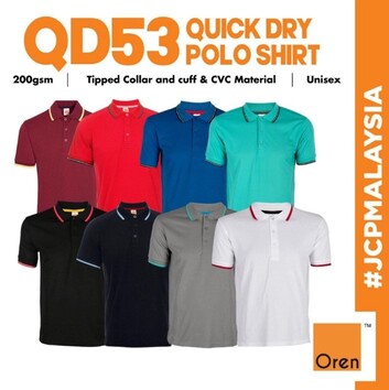 qd53 oren sport unisex baju lelaki collar dry fit cool fit cotton + microfiber polo white navy black red royal grey qd53 oren sport unisex baju lelaki collar dry fit cool fit cotton + microfiber polo white navy black red royal grey