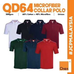 qd64 oren sport microfiber quick dry polo t shirt unisex sportswear cool fit microfiber plain polo jersey polo
