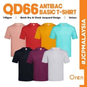 qd66 oren sport unisex antimicrobial antibacterial dry fit cool microfiber jersey training tee baju lelaki multi color