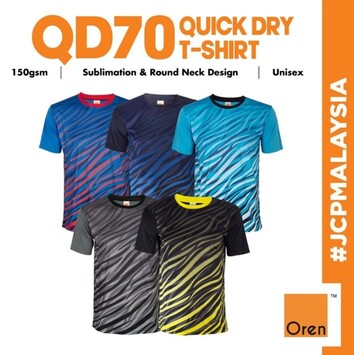 qd70 oren sport polyester interlock t shirt unisex 150gsm eco dye quick dry cool fit sublimation tee t shirt qd70 oren sport polyester interlock t shirt unisex 150gsm eco dye quick dry cool fit sublimation tee t shirt