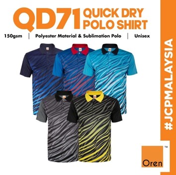 qd71 oren sport polyester interlock polo unisex 150gsm eco dye quick dry cool fit sublimation premium polo qd71 oren sport polyester interlock polo unisex 150gsm eco dye quick dry cool fit sublimation premium polo
