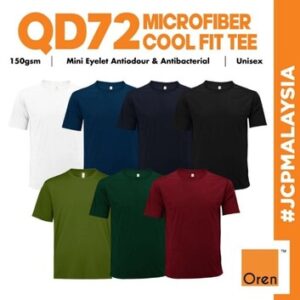 qd72 oren sport super light weight plain jersey t shirt baju jersi ringan cepat kering cool fit tshirt jersey