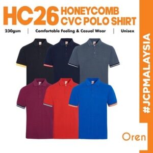 hc26 oren sport unisex new cotton polyester polo tee