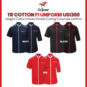 lefonse tr cotton corporate f1 uniform us1300 unisex female cutting 200gsm premium corporate wear