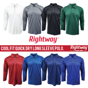 rightway cool fit quick dry long sleeve polo qdpl55