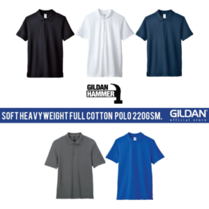 gildan hammer heavyweight full cotton pique polo t shirt unisex 220gsm smart soft polo tee baju polo baju berkolar 858a0
