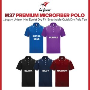 lefonse premium dri fit microfiber polo t shirt unisex m3700