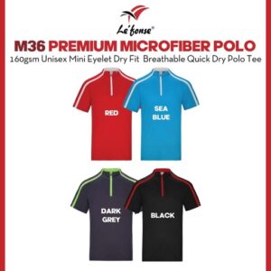 lefonse premium dri fit microfiber polo t shirt unisex m3600