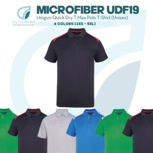 ultifresh anti bacteria microfiber interlock t max polo t shirt unisex udf19