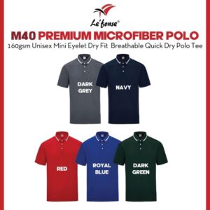 lefonse premium dri fit microfiber polo t shirt unisex m4000