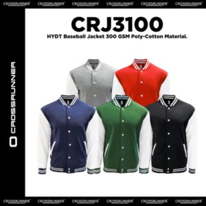 crossrunner jaket pelajar university jaket sekolah unisex varsity pocket with tipping jacket outerfit outerwear crj3100