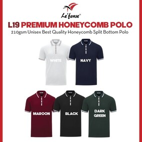lefonse unisex adult 210gsm thick quality breathable honeycomb polo t shirt l1900