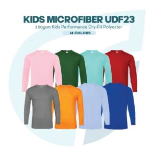 ultifresh anti bacterial kids long sleeve microfiber jersey plainudf23