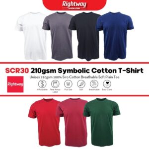 rightway scr30 premium siro cotton 210gsm t shirt