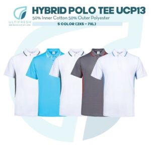 ultifresh polo t shirt tebal 190gsm polycotton hybrid baju berkolar lelaki unisex polo tshirt thick collar shirt ucp13