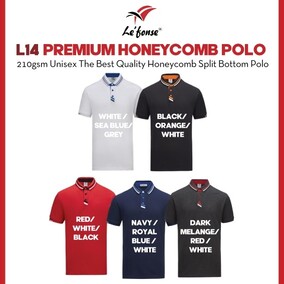 lefonse unisex adult 210gsm thick quality breathable honeycomb polo split bottom tee l1400 lefonse unisex adult 210gsm thick quality breathable honeycomb polo split bottom tee l1400