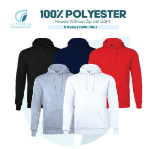 ultifresh plain hoodie without zip adult jacket 220gsm uhd30